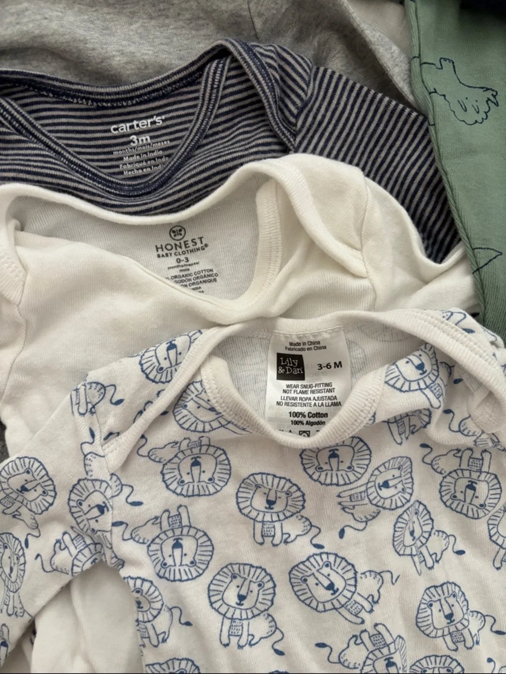 8 Piece Bundle of Baby Boy Clothes 3 Months Navy, Grey, Green, White - Picture 2 of 5